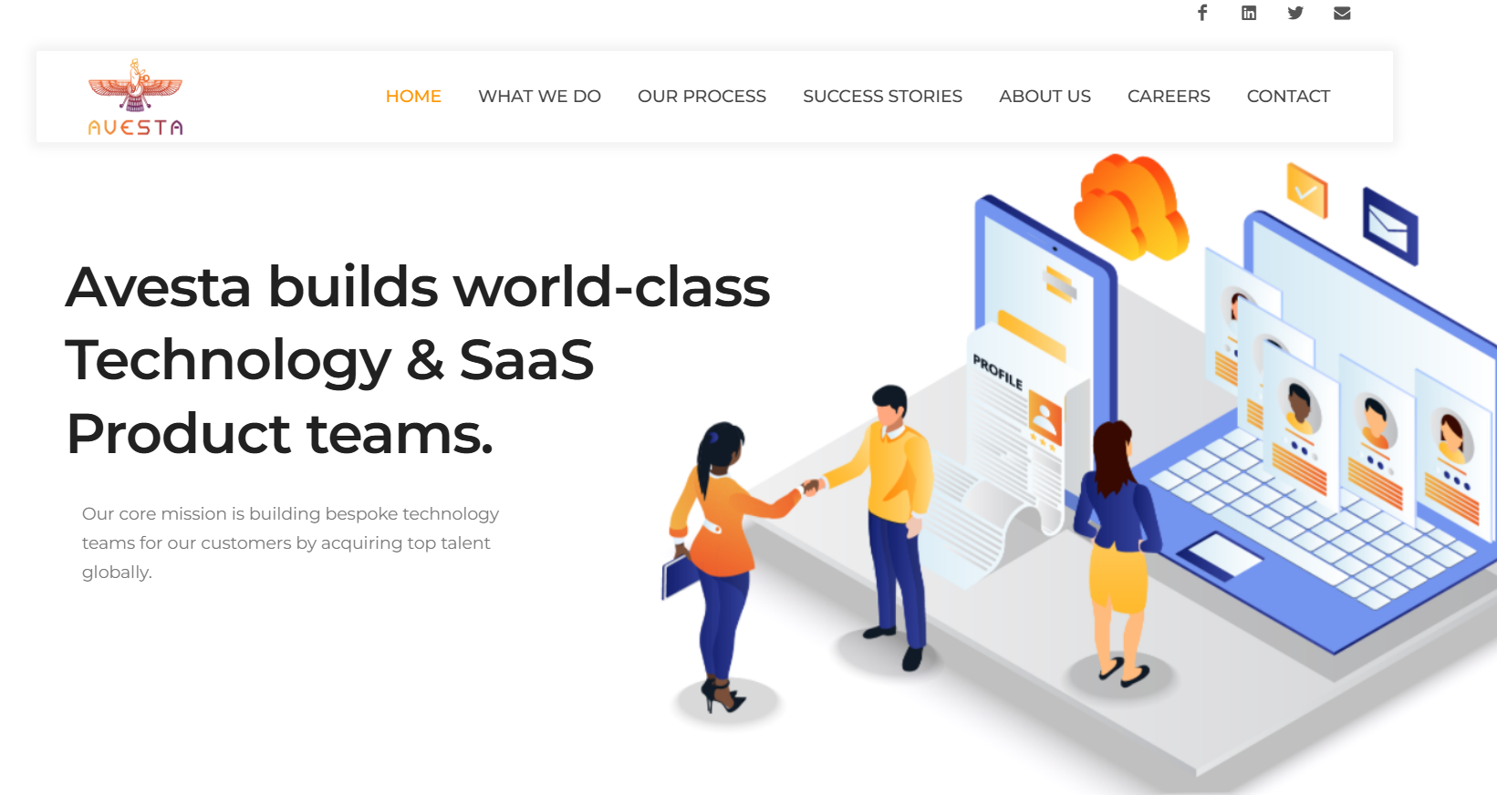 Avenstra website screenshot
