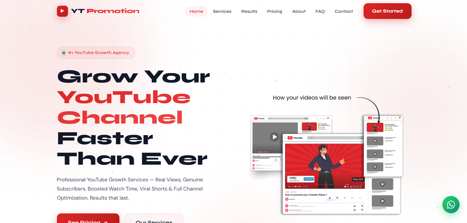 YT Promotion website screenshot